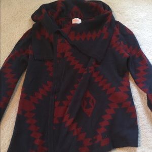Navy and dark red sweater